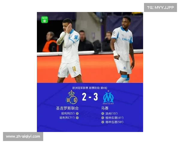 圣吉罗斯联合2-3马赛，法甲客队连追三球逆转